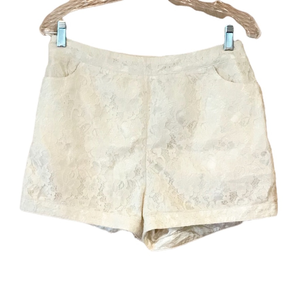 Forever 21 Lace Ivory Shorts